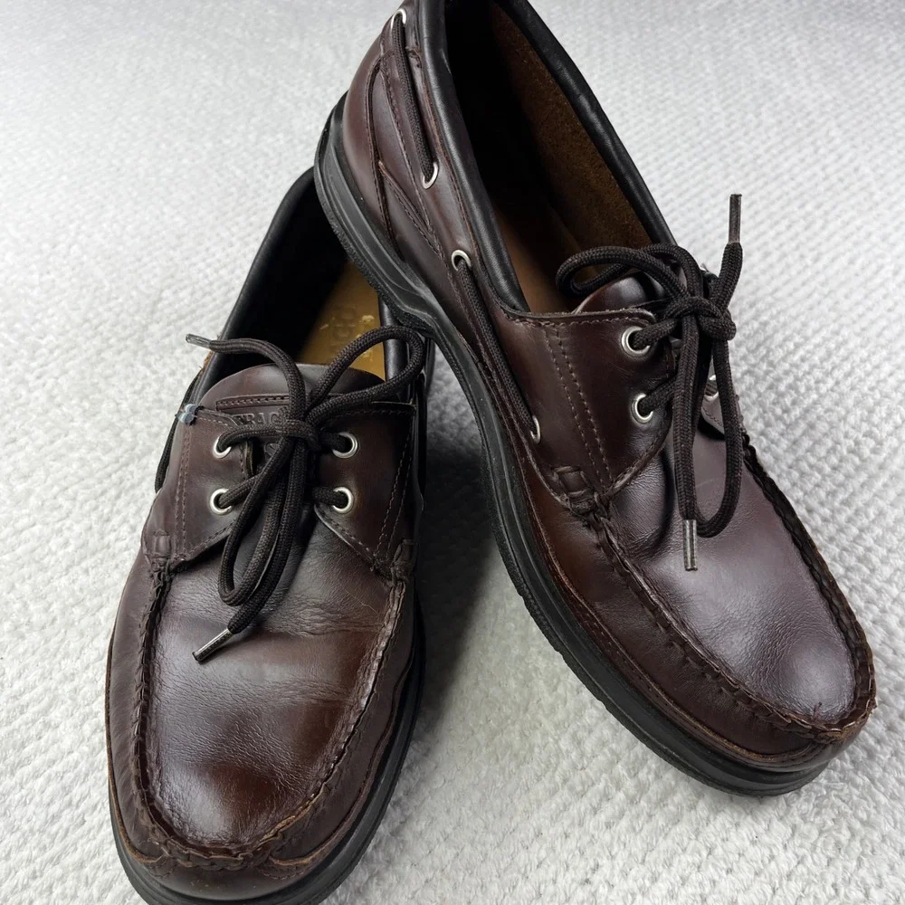 Sebago Docksides Brown Leather Boat Shoes Mens 9.5 M Loafers 70829 41075802